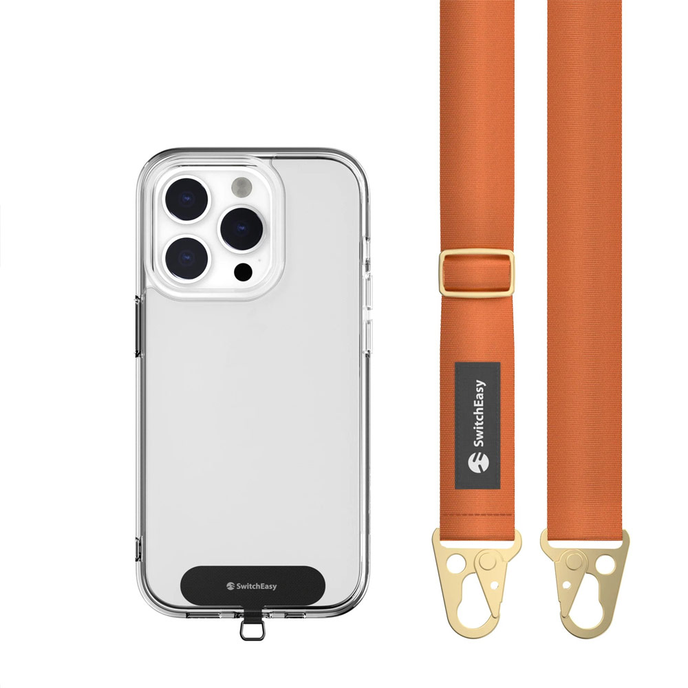 Picture of Switcheasy Easy Strap Crossbody Lanyard Shoulder Holder Card Link Adjustable Strap for any closed-bottom phone case (Orange)
