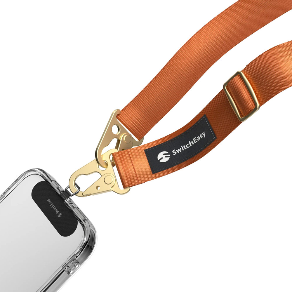 Picture of Switcheasy Easy Strap Crossbody Lanyard Shoulder Holder Card Link Adjustable Strap for any closed-bottom phone case (Orange)