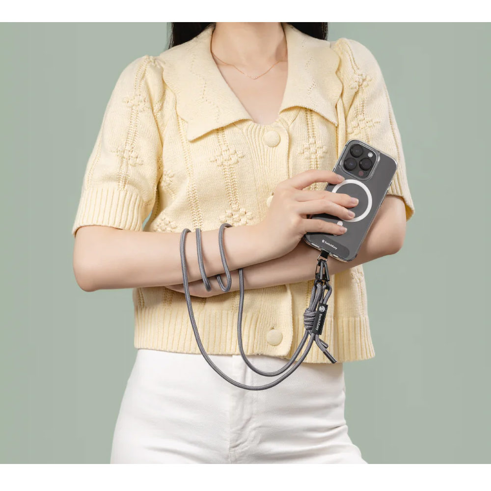 Picture of Switcheasy Easy Strap Crossbody Lanyard Shoulder Holder Card Link Adjustable Strap for any closed-bottom phone case (Army Green)