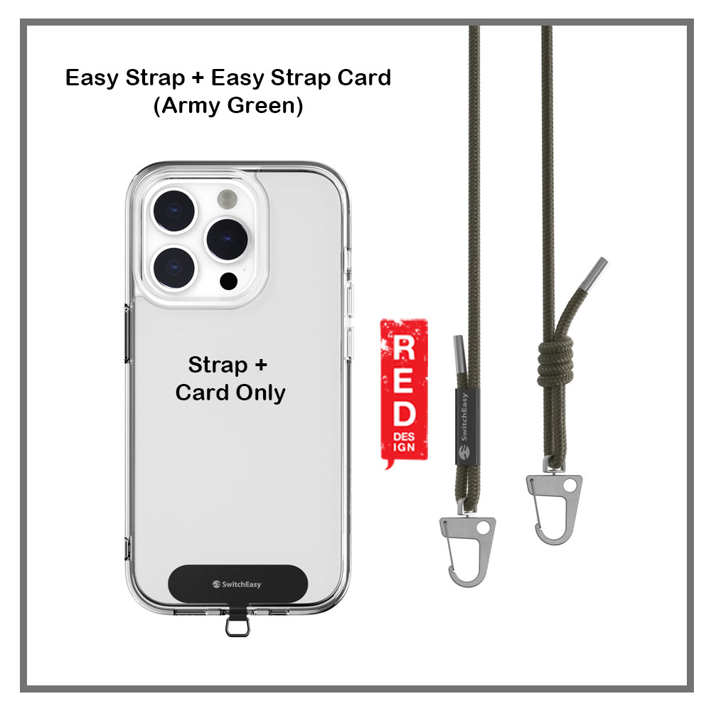 Picture of Switcheasy Easy Strap Crossbody Lanyard Shoulder Holder Card Link Adjustable Strap for any closed-bottom phone case (Army Green)