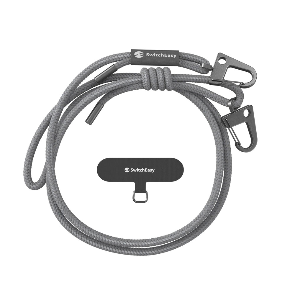 Picture of Switcheasy Easy Strap Crossbody Lanyard Shoulder Holder Card Link Adjustable Strap for any closed-bottom phone case (Gray)