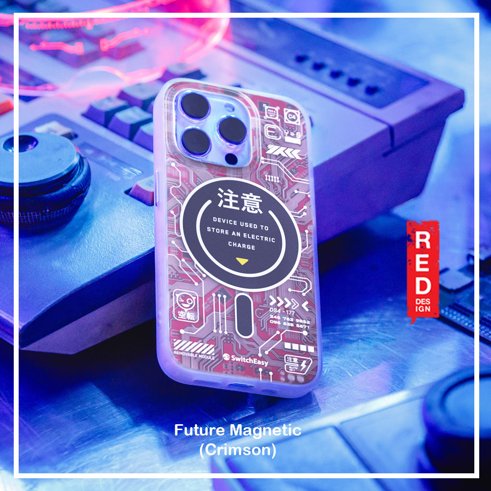Picture of Apple iPhone 15 Pro 6.1 Case | Switcheasy Future Double In Mold Decoration Fashionable Magsafe Compatible Case for Apple iPhone 15 Pro 6.1 (Crimson)