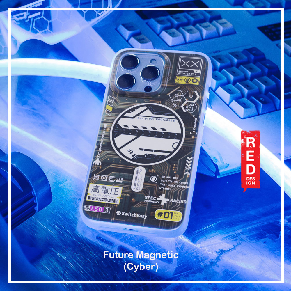 Picture of Apple iPhone 15 Pro 6.1 Case | Switcheasy Future Double In Mold Decoration Fashionable Magsafe Compatible Case for Apple iPhone 15 Pro 6.1 (Cyber)