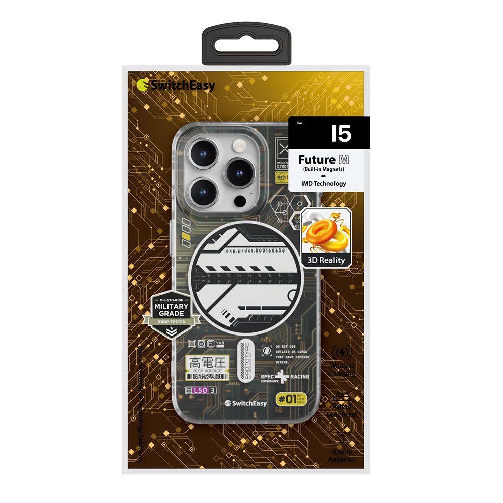 Picture of Apple iPhone 15 Pro 6.1 Case | Switcheasy Future Double In Mold Decoration Fashionable Magsafe Compatible Case for Apple iPhone 15 Pro 6.1 (Cyber)