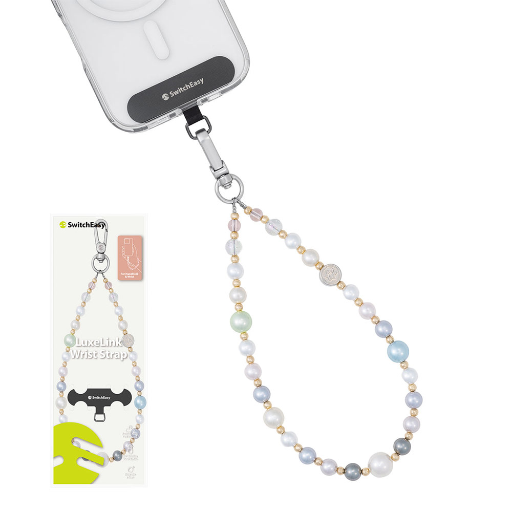Picture of Switcheasy Luxe Pendan Wrist Strap Strap Card Phone Lanyard for any closed-bottom phone case (Pastel Dream)