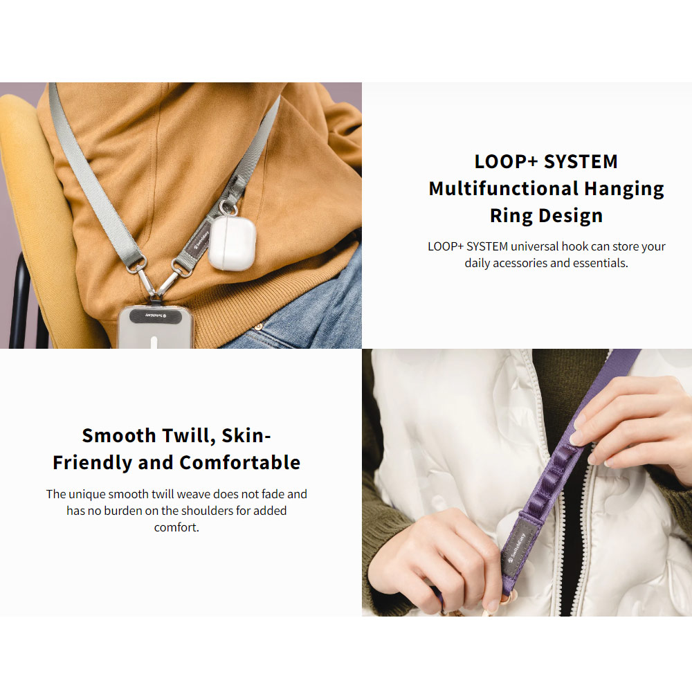 Picture of Switcheasy Easy Strap with Multiple Hang Design Crossbody Lanyard Shoulder Holder Card Link Adjustable Strap for any closed-bottom phone case (Cactus Green)