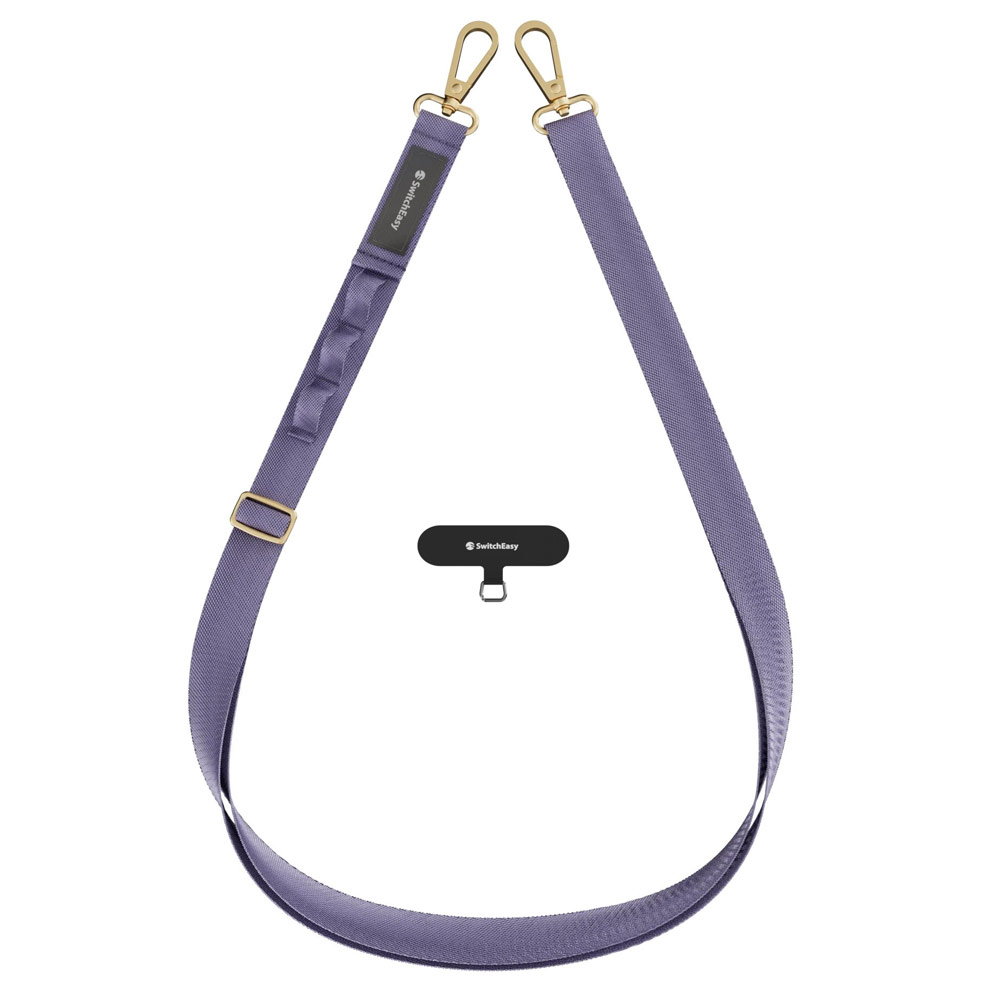Picture of Switcheasy Easy Strap with Multiple Hang Design Crossbody Lanyard Shoulder Holder Card Link Adjustable Strap for any closed-bottom phone case (British Lavender Purple)