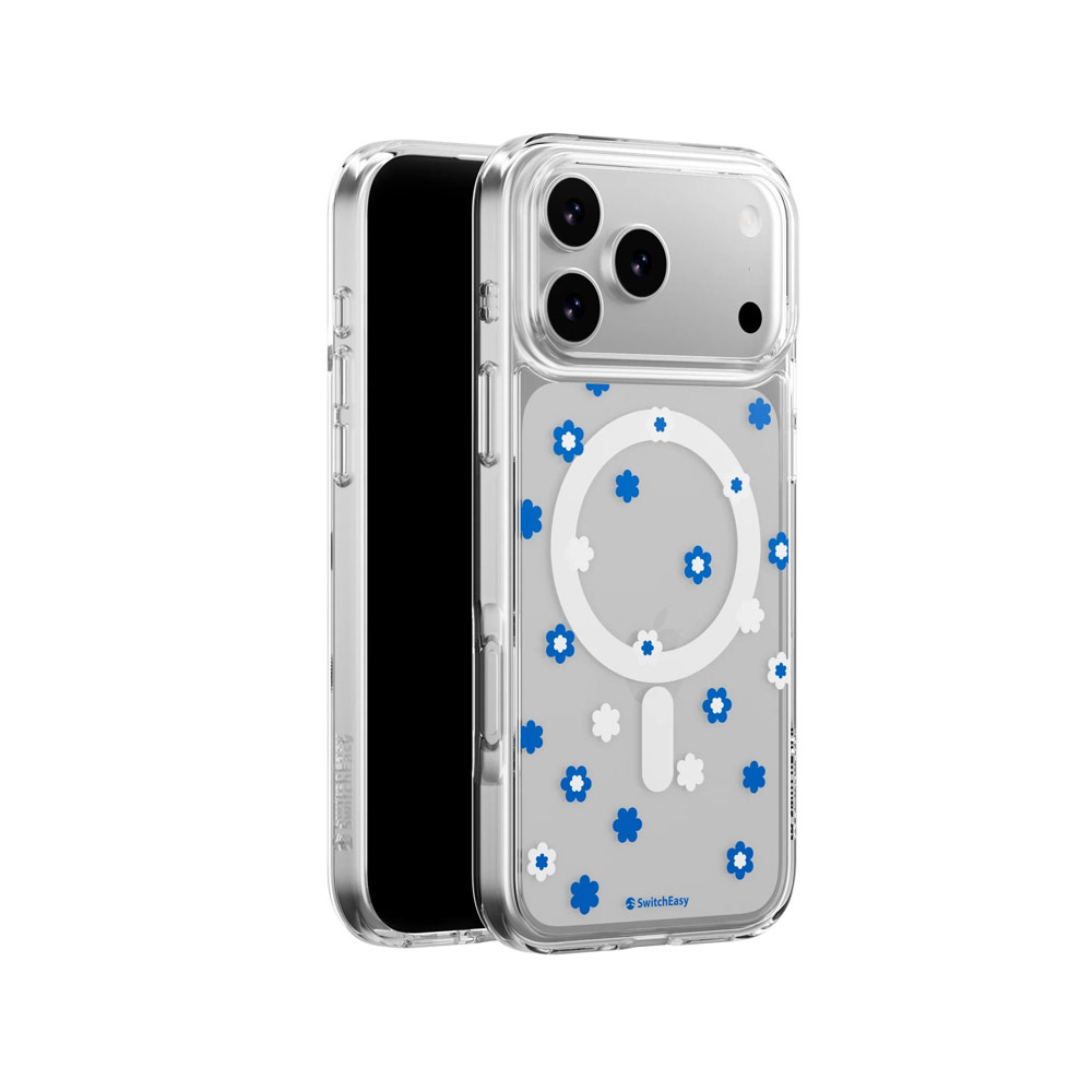 Picture of Apple iPhone 17 Pro Max 6.9 Case | Switcheasy Style M Pattern Fashionable Magsafe Compatible Case for iPhone 17 Pro Max 6.9 (Blue)