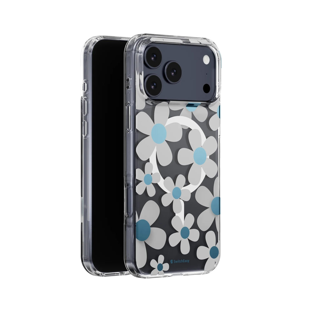 Picture of Apple iPhone 17 Pro Max 6.9 Case | Switcheasy FleurM M 3D Flower Fashionable Magsafe Compatible Case for iPhone 17 Pro Max 6.9 (Blue Gray)