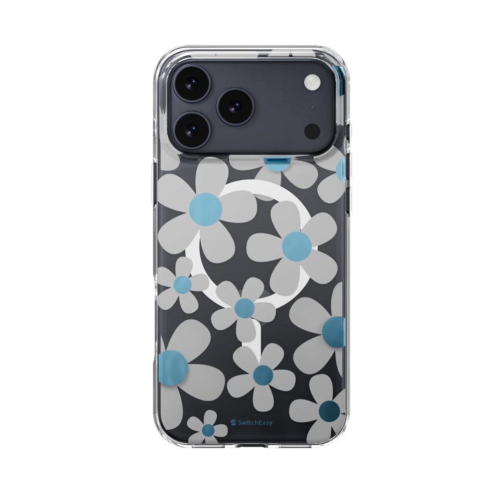 Picture of Apple iPhone 17 Pro Max 6.9 Case | Switcheasy FleurM M 3D Flower Fashionable Magsafe Compatible Case for iPhone 17 Pro Max 6.9 (Blue Gray)