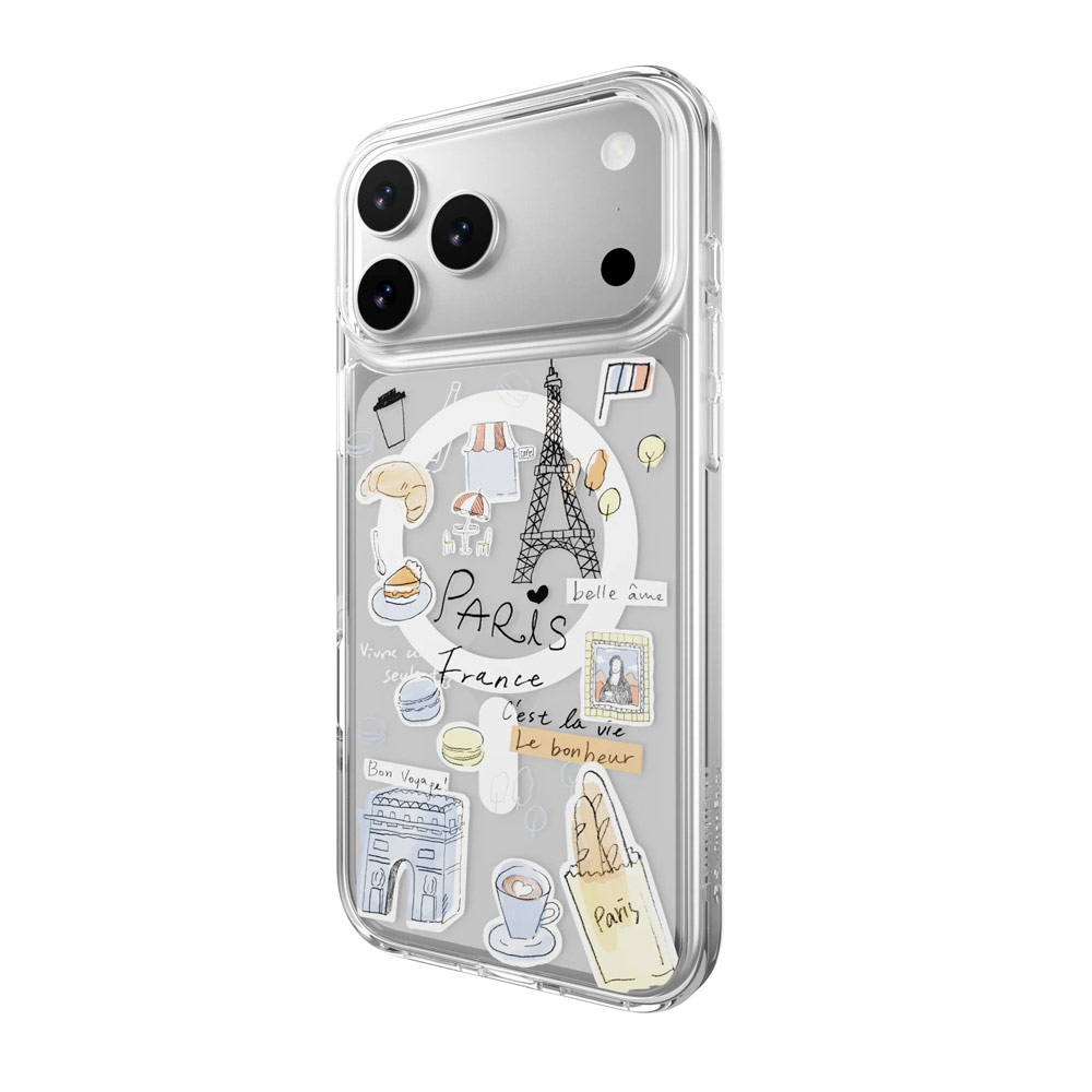 Picture of Apple iPhone 17 Pro 6.3 Case | Switcheasy Style M Travel City Fashionable Magsafe Compatible Case for iPhone 17 Pro 6.3 (Paris)