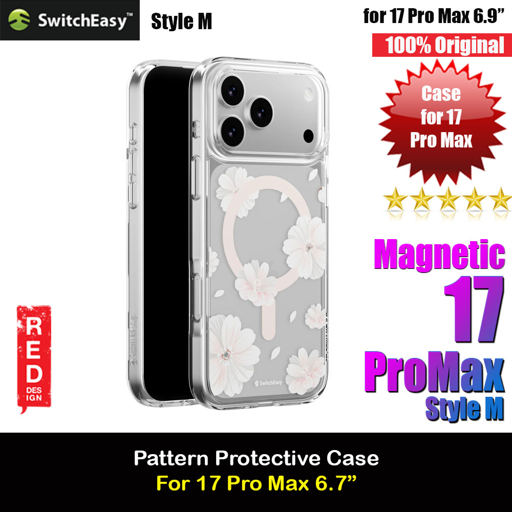 Picture of Switcheasy Style M Pattern Fashionable Magsafe Compatible Case for iPhone 17 Pro Max 6.9 (Flower) Apple iPhone 17 Pro Max 6.9- Apple iPhone 17 Pro Max 6.9 Cases, Apple iPhone 17 Pro Max 6.9 Covers, iPad Cases and a wide selection of Apple iPhone 17 Pro Max 6.9 Accessories in Malaysia, Sabah, Sarawak and Singapore 