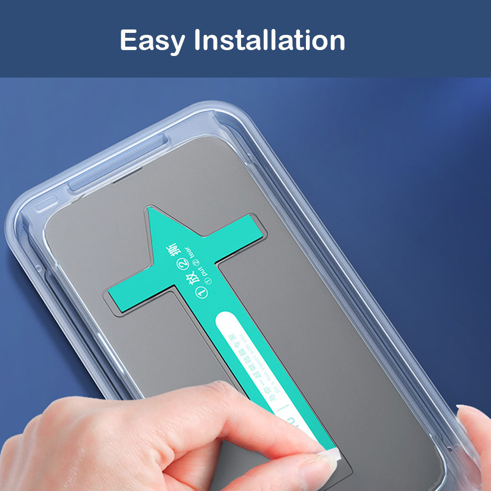 Picture of Apple iPhone 13 Pro Max 6.7  | Totu Full Coverage Tempered Glass with Easy Installation Tools with Dust Filter for iPhone 13 Pro Max 6.7 (Clear)