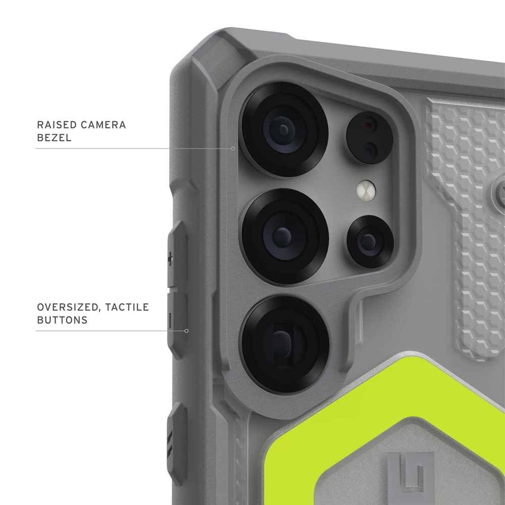 Picture of Samsung Galaxy S25 Ultra Case | UAG Pathfinder Magsafe Compatible Drop Proof Clear Case for Galaxy S25 Ultra (Active Neon with Strap )