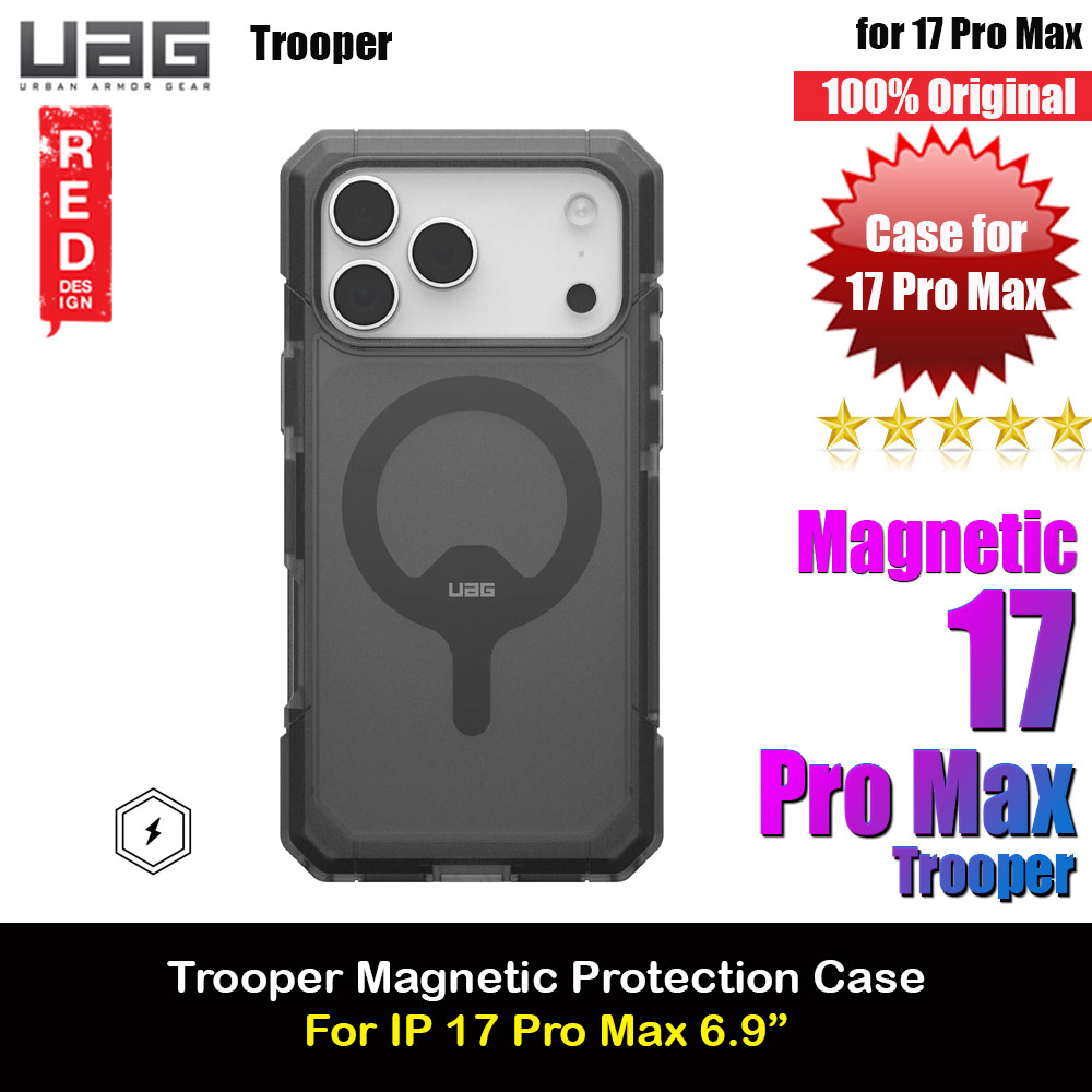 Picture of UAG Trooper Magsafe Drop Proof Shock Absorbing Drop Protection Case for iPhone 17 Pro Max 6.9 (Ash) Apple iPhone 17 Pro Max 6.9- Apple iPhone 17 Pro Max 6.9 Cases, Apple iPhone 17 Pro Max 6.9 Covers, iPad Cases and a wide selection of Apple iPhone 17 Pro Max 6.9 Accessories in Malaysia, Sabah, Sarawak and Singapore 