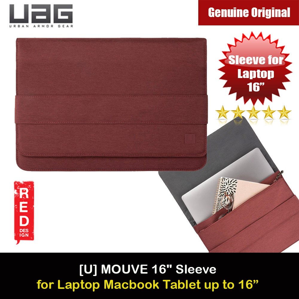 Picture of UAG [U] MOUVE Laptop Tablet Macbok Sleeve and Interior zipper pocket for pens small accessories for Laptop Macbook Tablet up to 16 inches (Aubergine) Red Design- Red Design Cases, Red Design Covers, iPad Cases and a wide selection of Red Design Accessories in Malaysia, Sabah, Sarawak and Singapore 