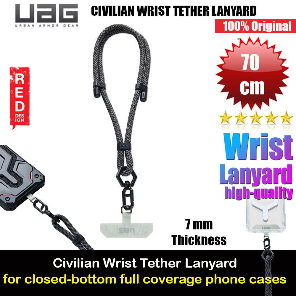 Picture of UAG Civilian Wrist Tether Lanyard Holder Link Strap for Phone case (Graphite Black) Red Design- Red Design Cases, Red Design Covers, iPad Cases and a wide selection of Red Design Accessories in Malaysia, Sabah, Sarawak and Singapore 