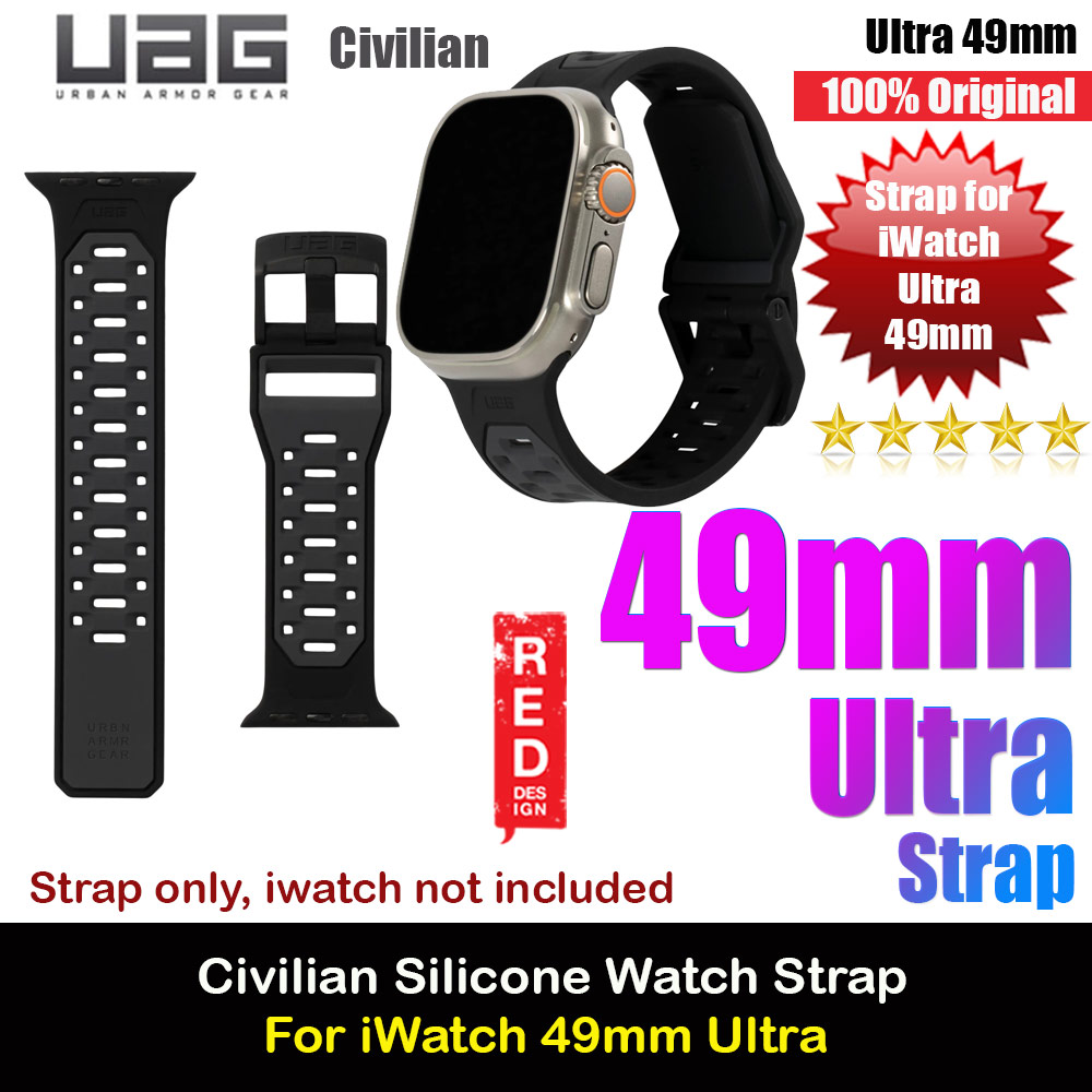 Picture of UAG Civilian Silicone Strap for Apple Watch 49mm Ultra (Graphite Black) Apple Watch 49mm	Ultra 2- Apple Watch 49mm	Ultra 2 Cases, Apple Watch 49mm	Ultra 2 Covers, iPad Cases and a wide selection of Apple Watch 49mm	Ultra 2 Accessories in Malaysia, Sabah, Sarawak and Singapore 
