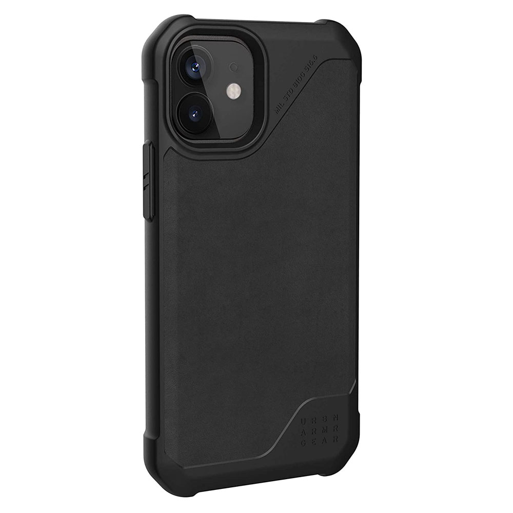 Picture of Apple iPhone 12 mini 5.4 | UAG Urban Armor Gear Metropolis LT Feather Light Heavy Duty Shockproof Slim Rugged Series for iPhone 12 Mini 5.4 (Leather Black)