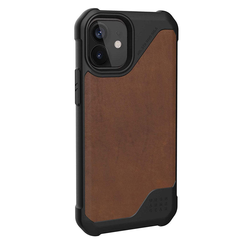 Picture of Apple iPhone 12 mini 5.4 | UAG Urban Armor Gear Metropolis LT Feather Light Heavy Duty Shockproof Slim Rugged Series for iPhone 12 Mini 5.4 (Leather Brown)