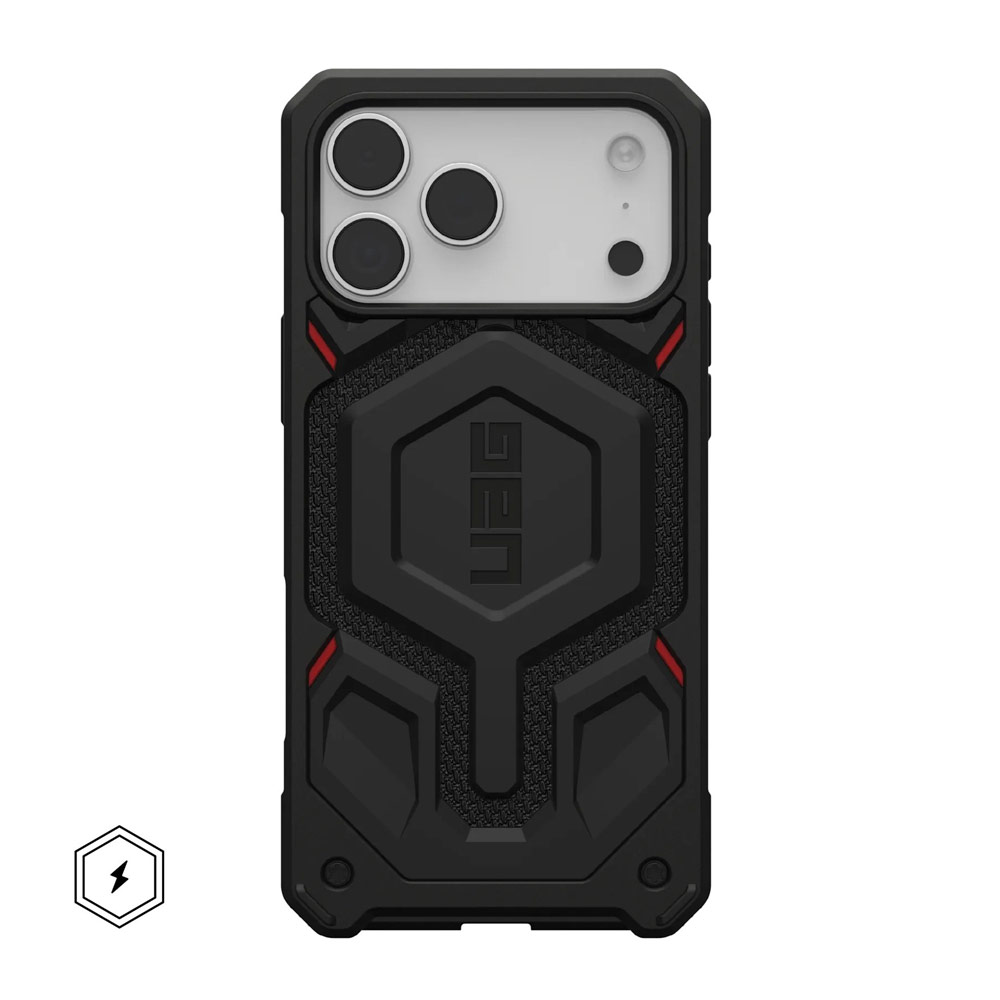 Picture of Apple iPhone 17 Pro Max 6.9 Case | UAG Monarch Pro Kevlar Magsafe Compatible Drop Proof Case for iPhone 17 Pro Max 6.9 (Kevlar Black)