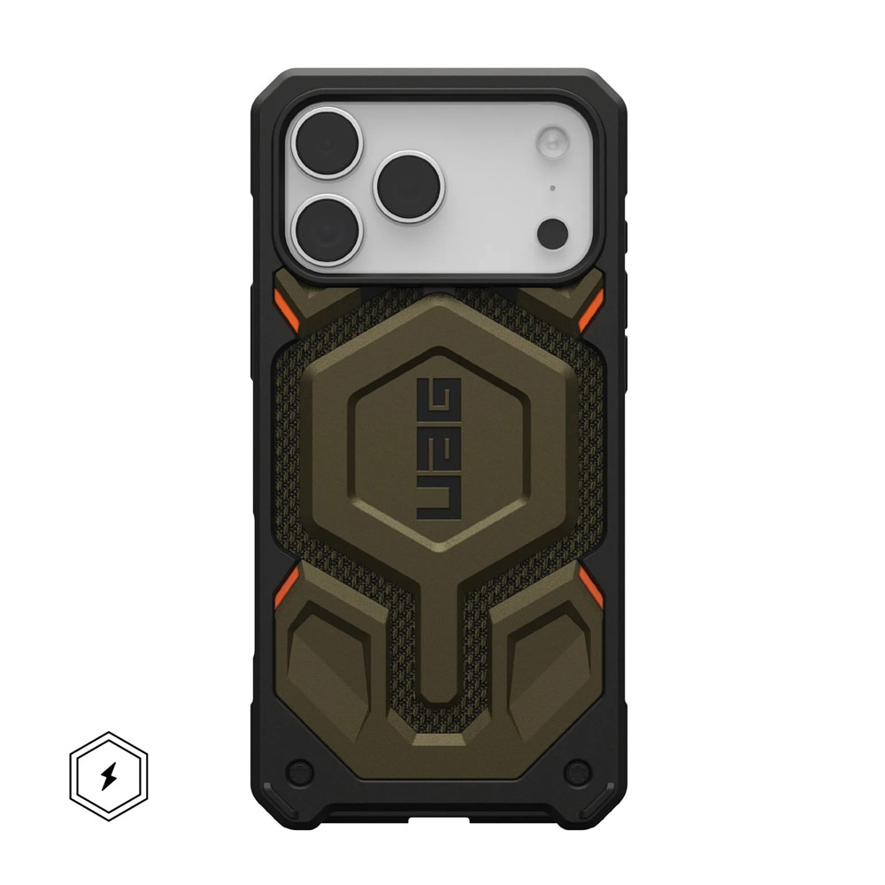 Picture of Apple iPhone 17 Pro Max 6.9 Case | UAG Monarch Pro Kevlar Magsafe Compatible Drop Proof Case for iPhone 17 Pro Max 6.9 (Kevlar Element Green)