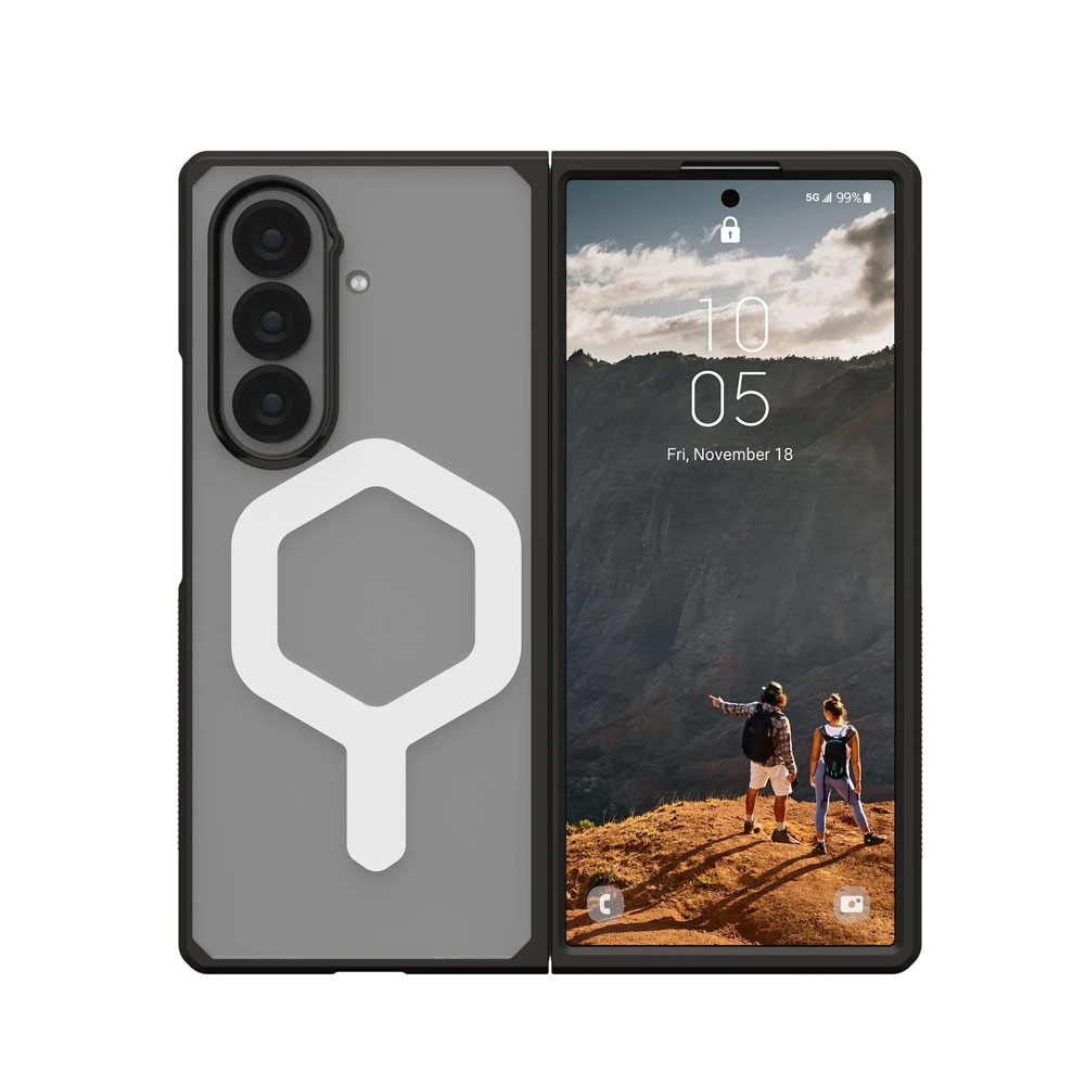 Picture of Samsung Galaxy Z Fold 7 Case | UAG Galaxy Z Fold 7 Case Mouve Slim Lightwight Protection Magnetic Case Cover Casing with Camera Protection Bezel Design (Ice)