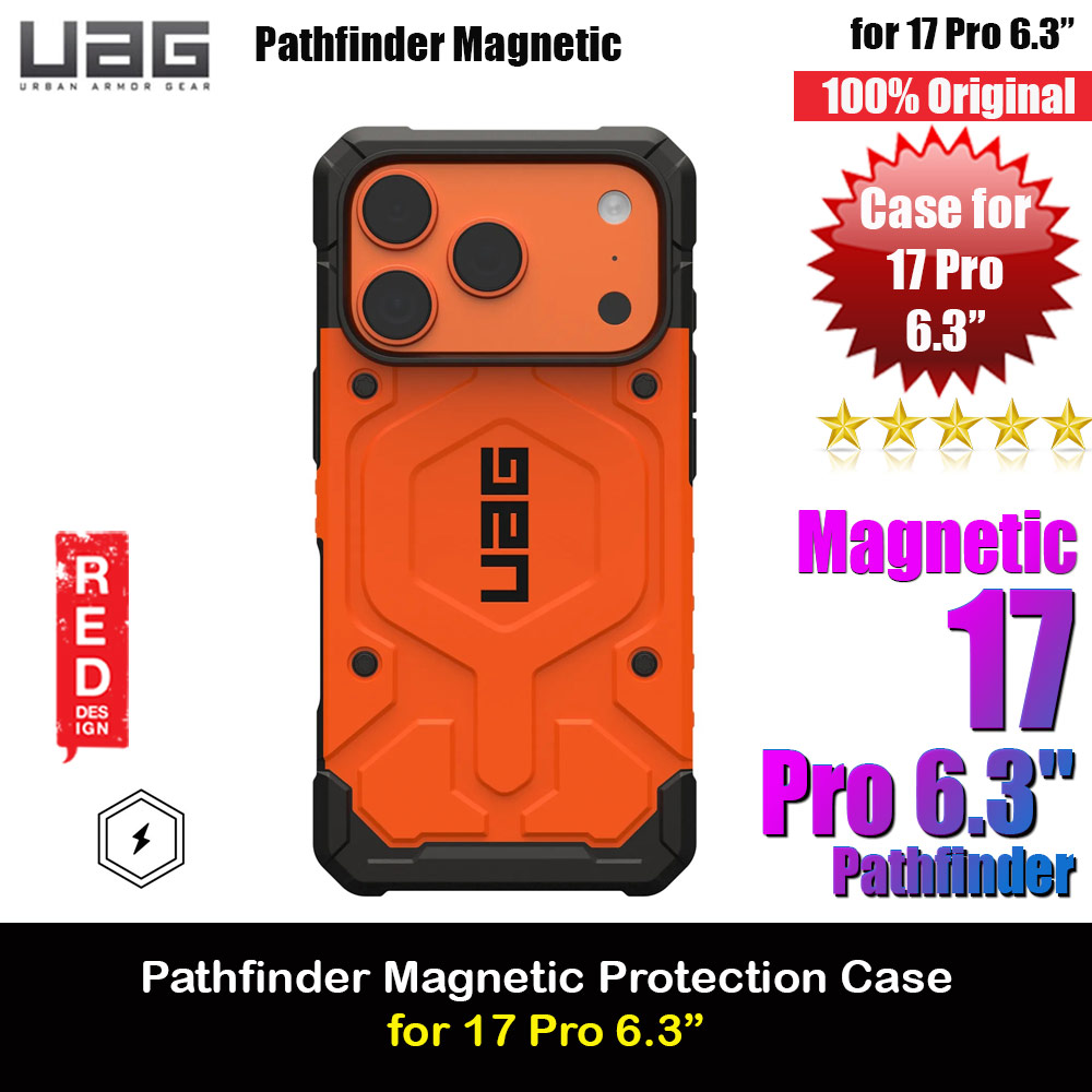 Picture of UAG Pathfinder Magsafe Compatible Drop Proof Case for iPhone 17 Pro 6.3 (Orange) Apple iPhone 17 Pro 6.3- Apple iPhone 17 Pro 6.3 Cases, Apple iPhone 17 Pro 6.3 Covers, iPad Cases and a wide selection of Apple iPhone 17 Pro 6.3 Accessories in Malaysia, Sabah, Sarawak and Singapore 