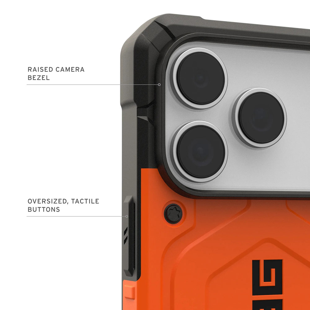 Picture of Apple iPhone 17 Pro Max 6.9 Case | UAG Pathfinder Magsafe Compatible Drop Proof Case for iPhone 17 Pro Max 6.9 (Orange)