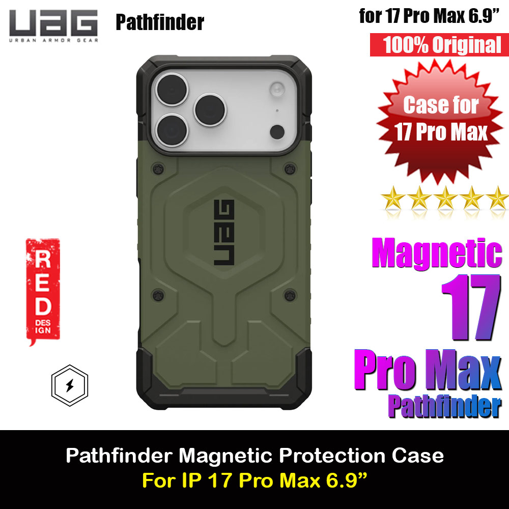 Picture of UAG Pathfinder Magsafe Compatible Drop Proof Case for iPhone 17 Pro Max 6.9 (Olive) Apple iPhone 17 Pro Max 6.9- Apple iPhone 17 Pro Max 6.9 Cases, Apple iPhone 17 Pro Max 6.9 Covers, iPad Cases and a wide selection of Apple iPhone 17 Pro Max 6.9 Accessories in Malaysia, Sabah, Sarawak and Singapore 
