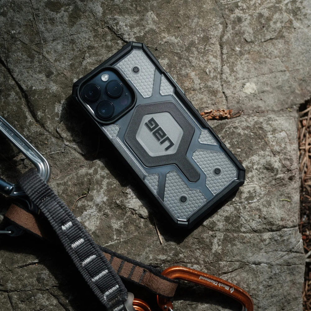 Picture of Apple iPhone 15 Pro Max 6.7 Case | UAG Pathfinder Magsafe Compatible Drop Proof Transparent Clear Case for iPhone 15 Pro Max 6.7 (Ash)