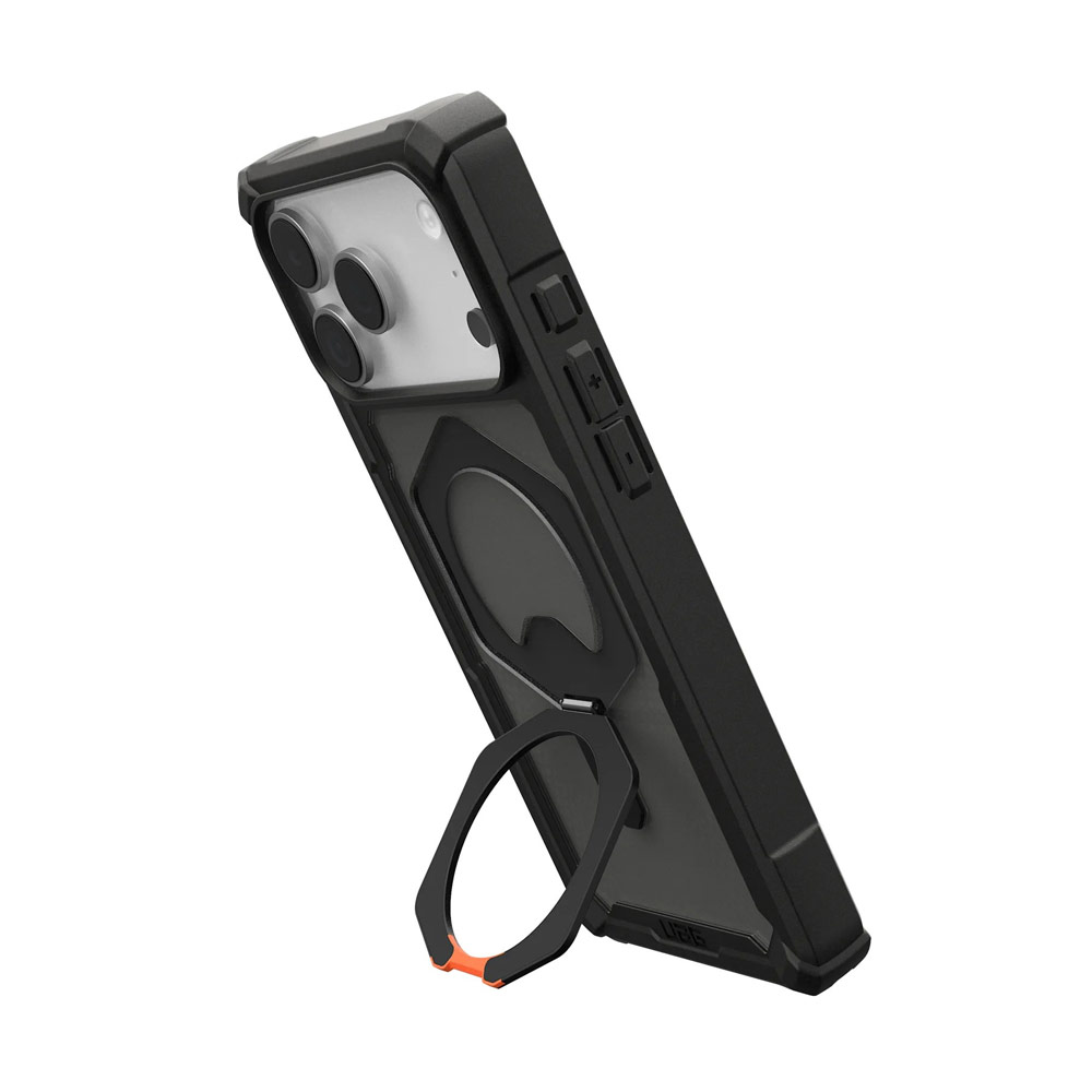 Picture of Apple iPhone 17 Pro Max 6.9 Case | UAG Plasma XTE Magsafe Drop Proof Shock Absorbing Drop Protection Case Kickstand Case for iPhone 17 Pro Max 6.9 (Black Pop Orange)