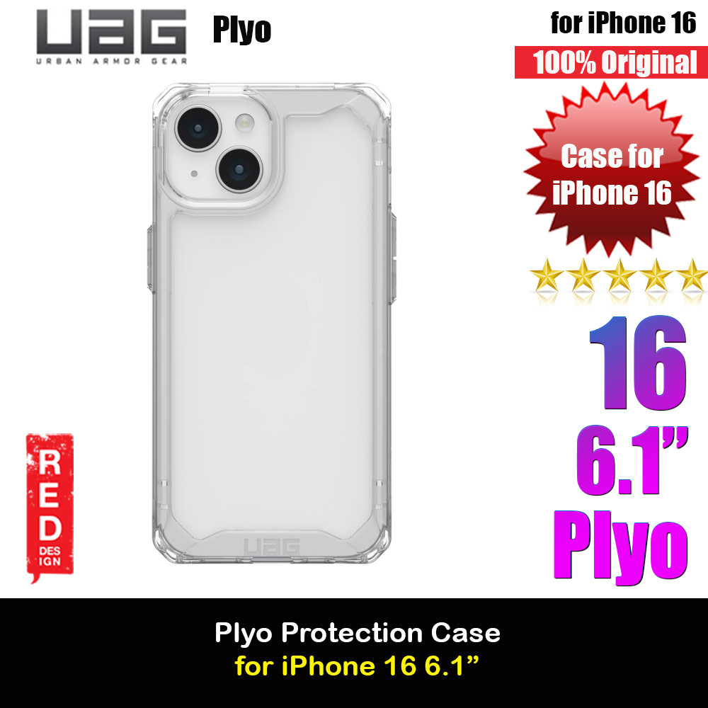 Picture of UAG Plyo Drop Proof Shock Impact Resistant Transparent Clear Case for iPhone 16 6.1 (Ice) Apple iPhone 16 6.1- Apple iPhone 16 6.1 Cases, Apple iPhone 16 6.1 Covers, iPad Cases and a wide selection of Apple iPhone 16 6.1 Accessories in Malaysia, Sabah, Sarawak and Singapore 