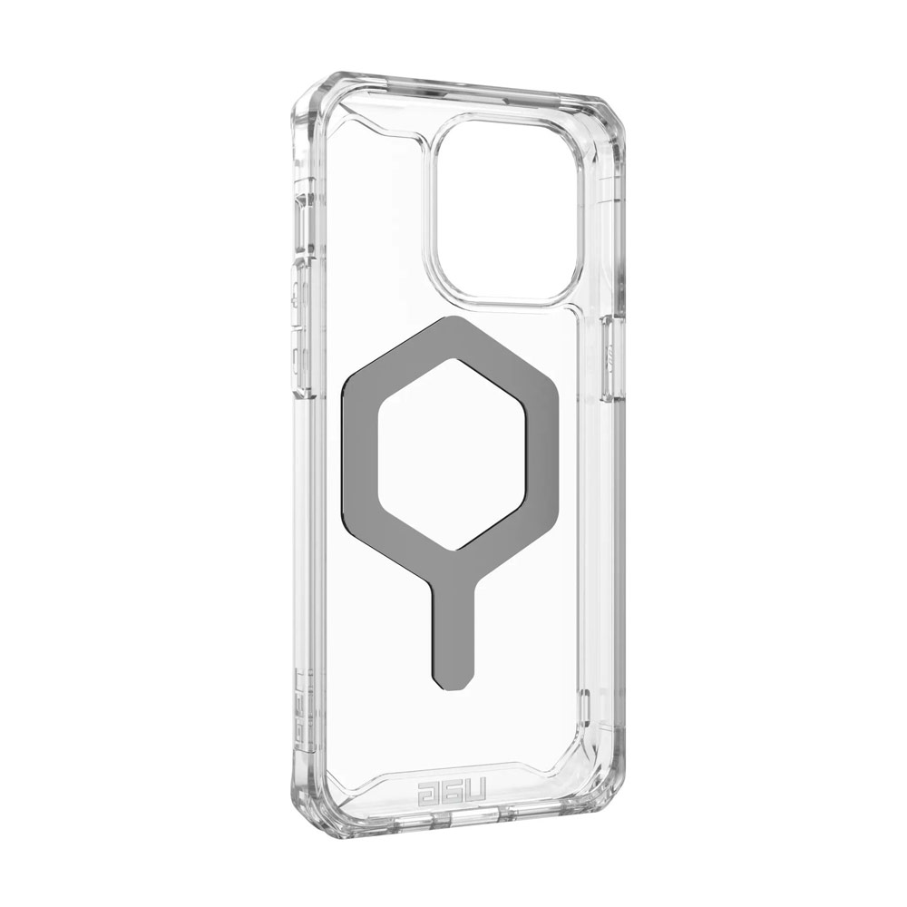 Picture of Apple iPhone 15 Pro Max 6.7 Case | UAG Plyo Magsafe Compatible Drop Proof Shock Impact Resistant Transparent Clear Case for iPhone 15 Pro Max 6.7 (Ice Silver)