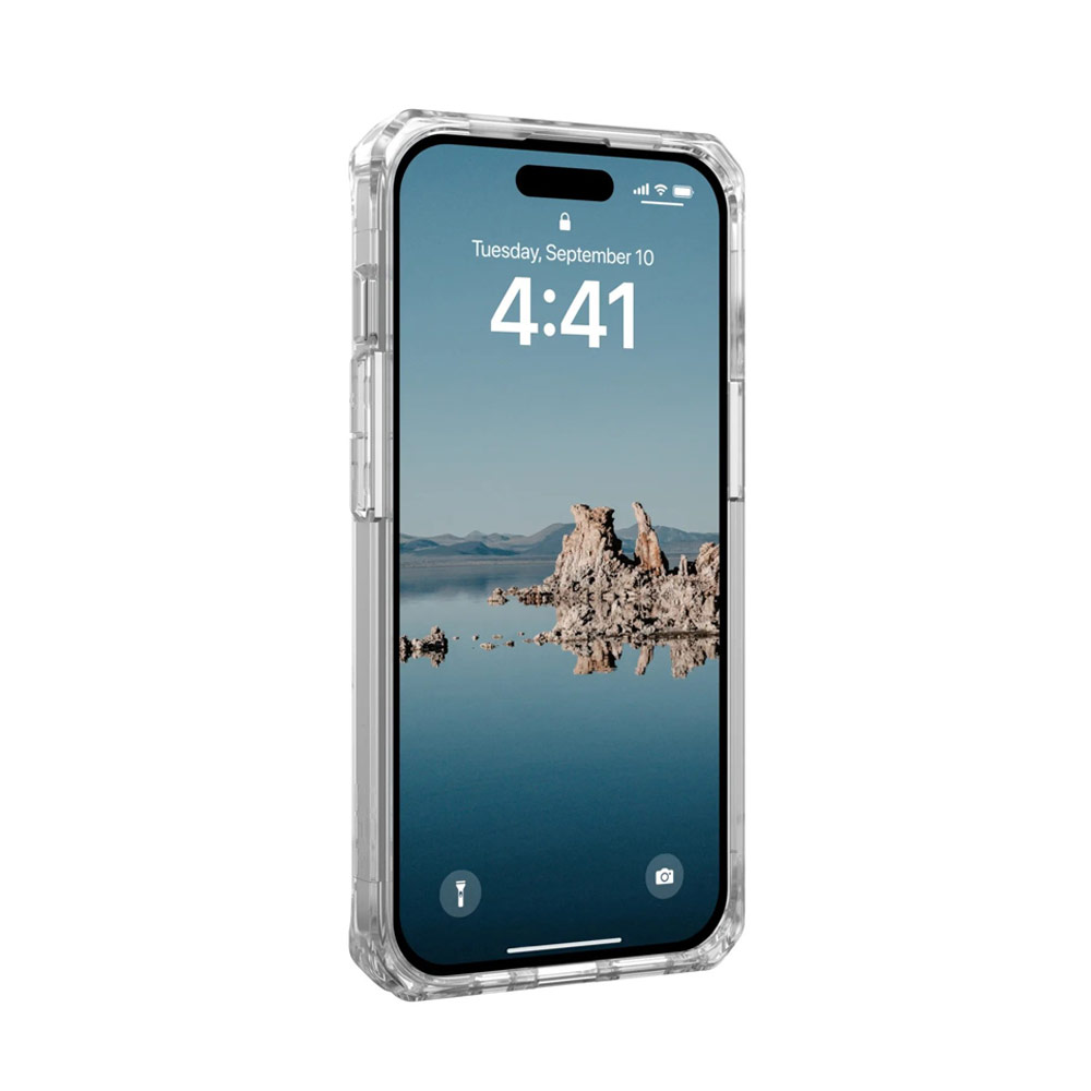 Picture of Apple iPhone 15 6.1 Case | UAG Plyo Magsafe Compatible Drop Proof Shock Impact Resistant Transparent Clear Case for iPhone 15 6.1 (Ice White)