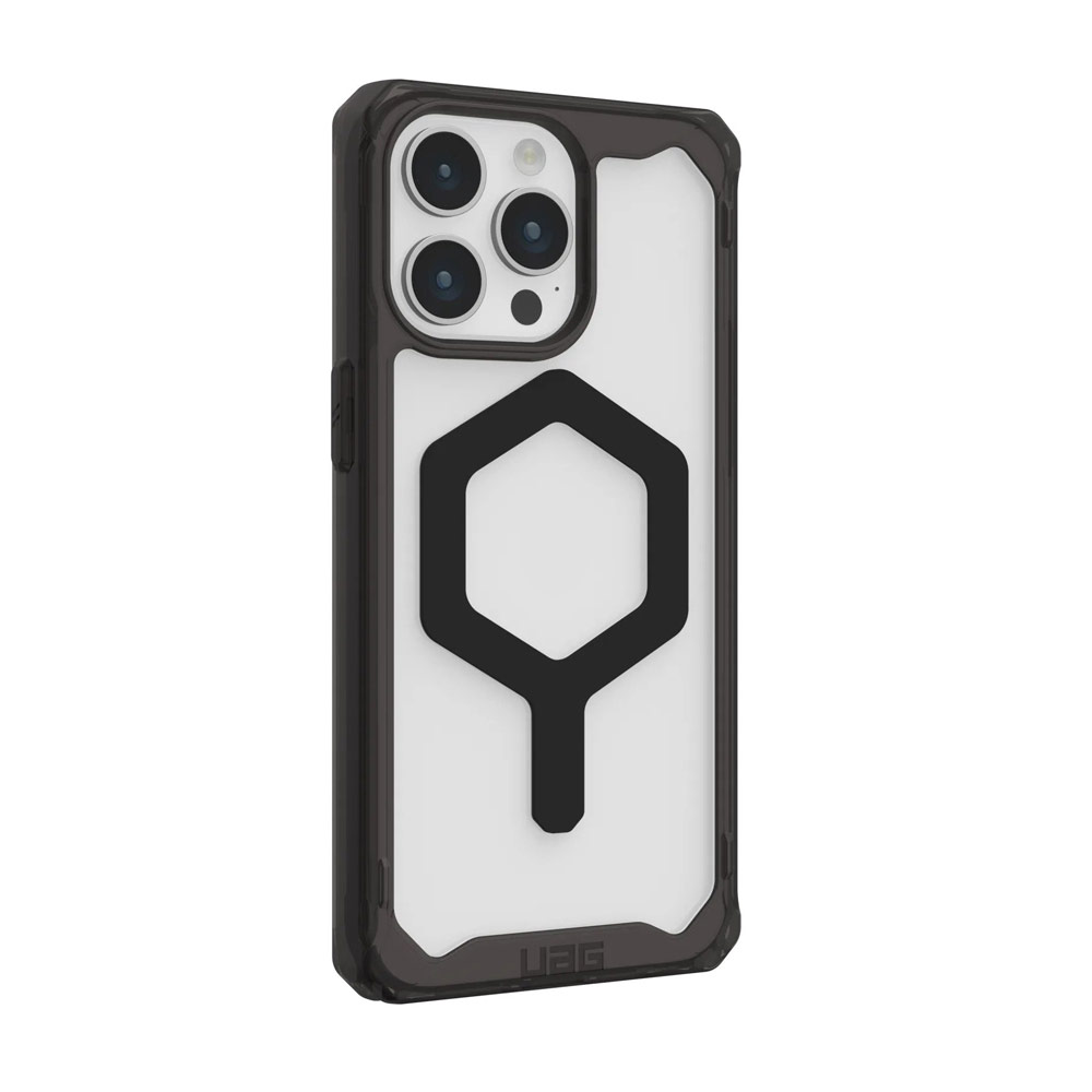 Picture of Apple iPhone 15 Pro 6.1 Case | UAG Plyo Magsafe Compatible Drop Proof Shock Impact Resistant Transparent Clear Case for iPhone 15 Pro 6.1 (Black Black)