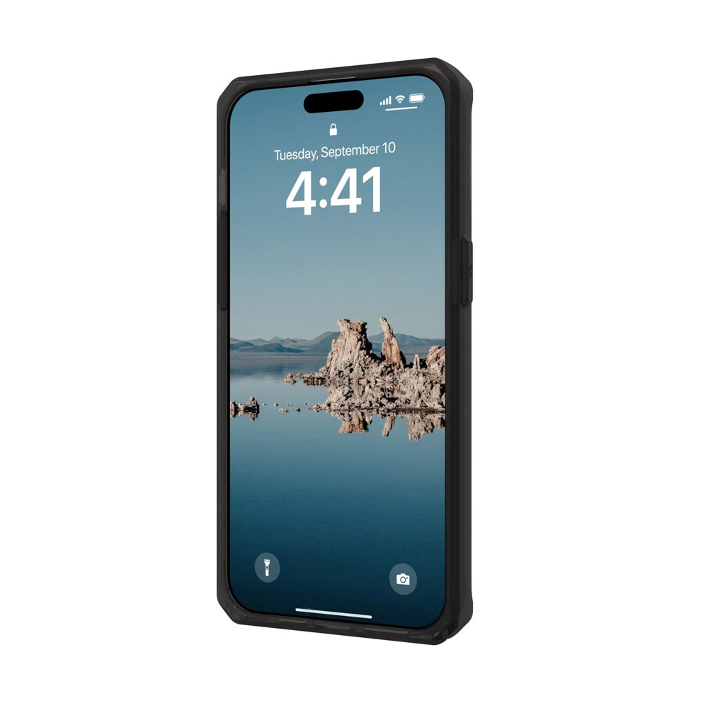 Picture of Apple iPhone 15 Pro 6.1 Case | UAG Plyo Magsafe Compatible Drop Proof Shock Impact Resistant Transparent Clear Case for iPhone 15 Pro 6.1 (Black Black)