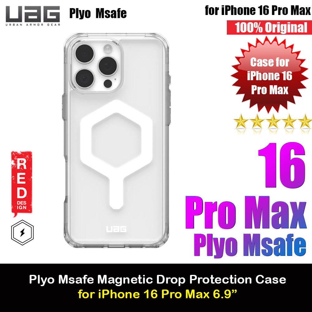 Picture of UAG Plyo Magsafe Drop Proof Shock Impact Resistant Transparent Clear Case for iPhone 16 Pro Max 6.9 (Ice White) Apple iPhone 16 Pro Max 6.9- Apple iPhone 16 Pro Max 6.9 Cases, Apple iPhone 16 Pro Max 6.9 Covers, iPad Cases and a wide selection of Apple iPhone 16 Pro Max 6.9 Accessories in Malaysia, Sabah, Sarawak and Singapore 