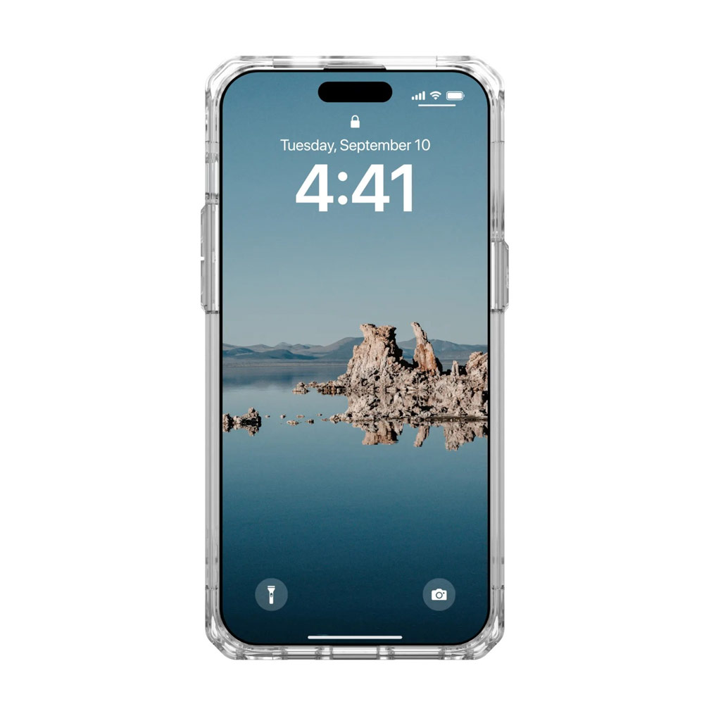 Picture of Apple iPhone 15 Pro Max 6.7 Case | UAG Plyo Magsafe Compatible Drop Proof Shock Impact Resistant Transparent Clear Case for iPhone 15 Pro Max 6.7 (Ice Gold)