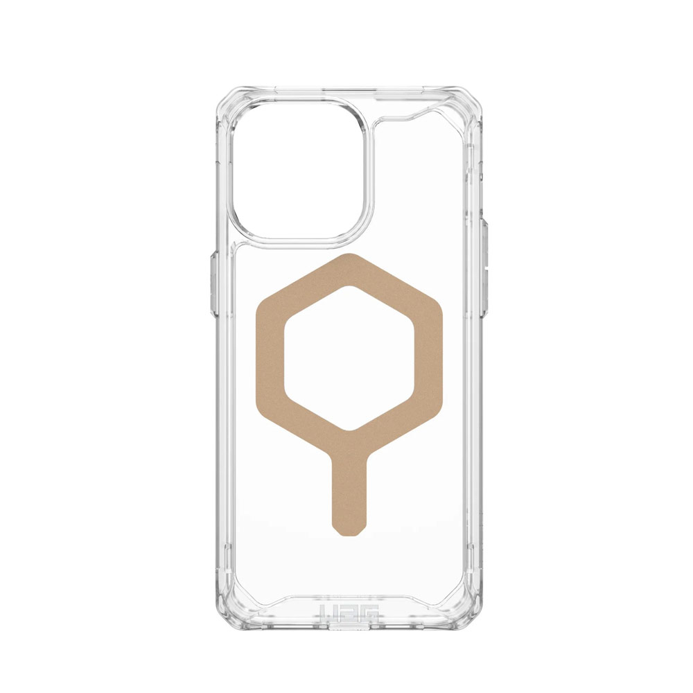 Picture of Apple iPhone 15 Pro Max 6.7 Case | UAG Plyo Magsafe Compatible Drop Proof Shock Impact Resistant Transparent Clear Case for iPhone 15 Pro Max 6.7 (Ice Gold)