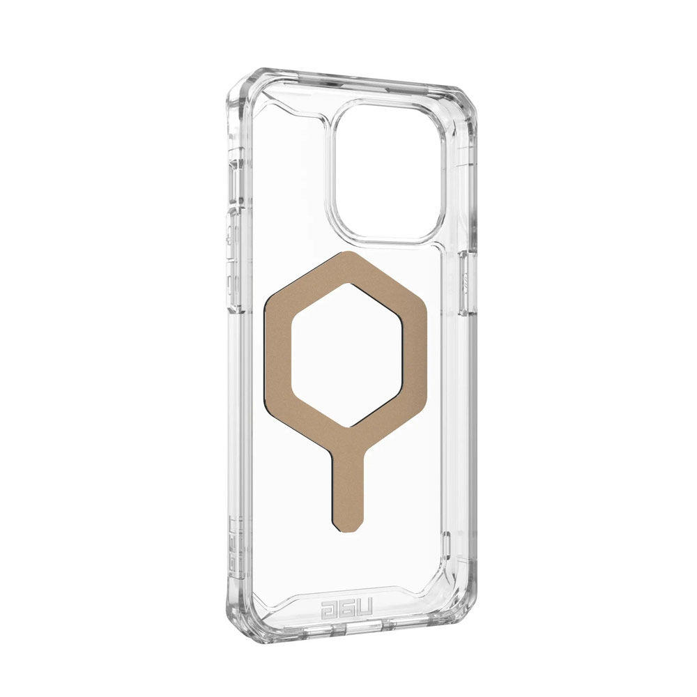 Picture of Apple iPhone 15 Pro Max 6.7 Case | UAG Plyo Magsafe Compatible Drop Proof Shock Impact Resistant Transparent Clear Case for iPhone 15 Pro Max 6.7 (Ice Gold)