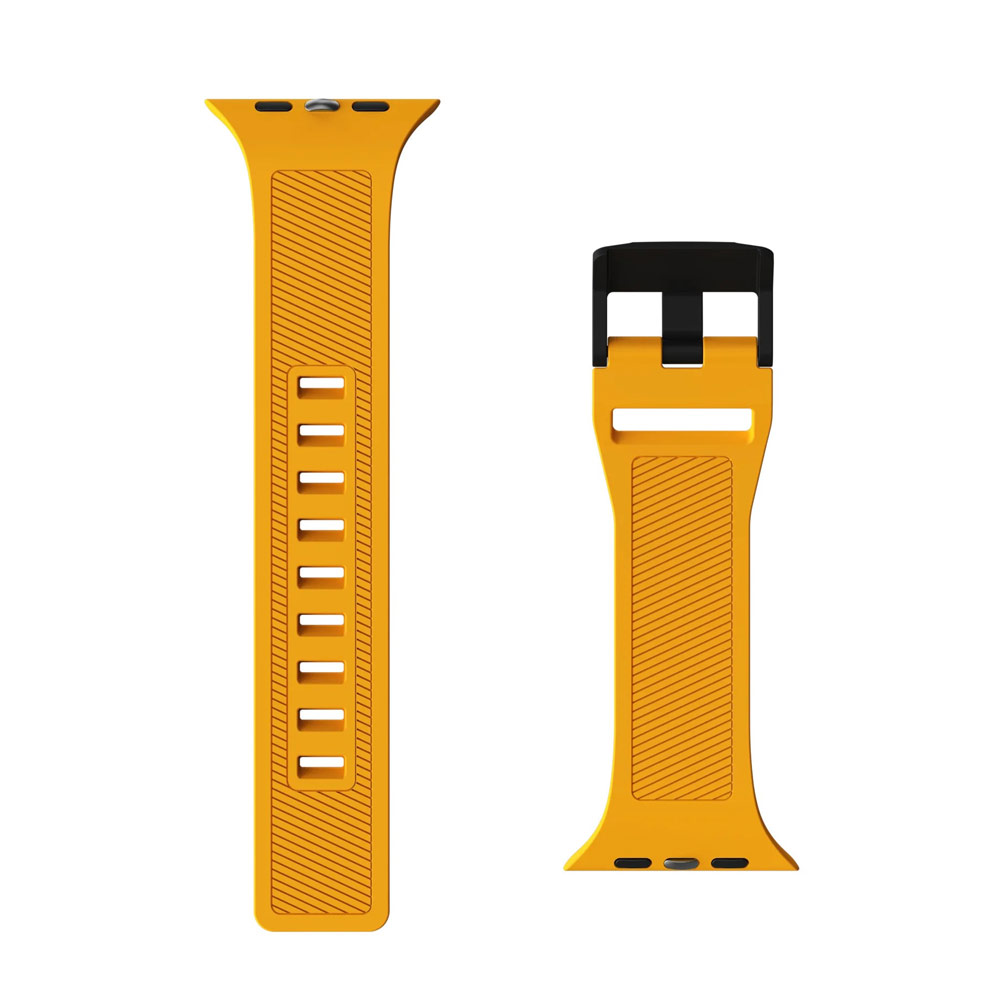 Picture of Apple Watch 10 46mm | UAG Scout Silicone Strap for Apple Watch 44mm 45mm 46mm 49mm Ultra 1 2 3 (Heritage Yellow)