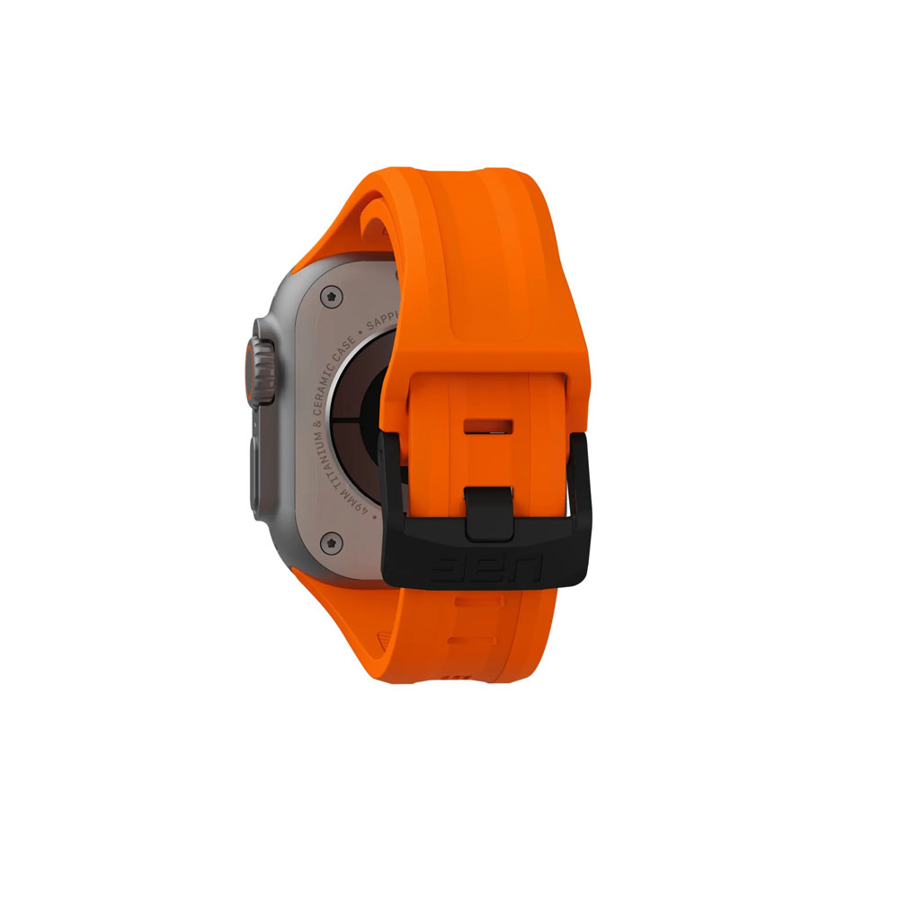 Picture of Apple Watch 10 46mm | UAG Scout Silicone Strap for Apple Watch 44mm 45mm 46mm 49mm Ultra 1 2 3 (Orange)