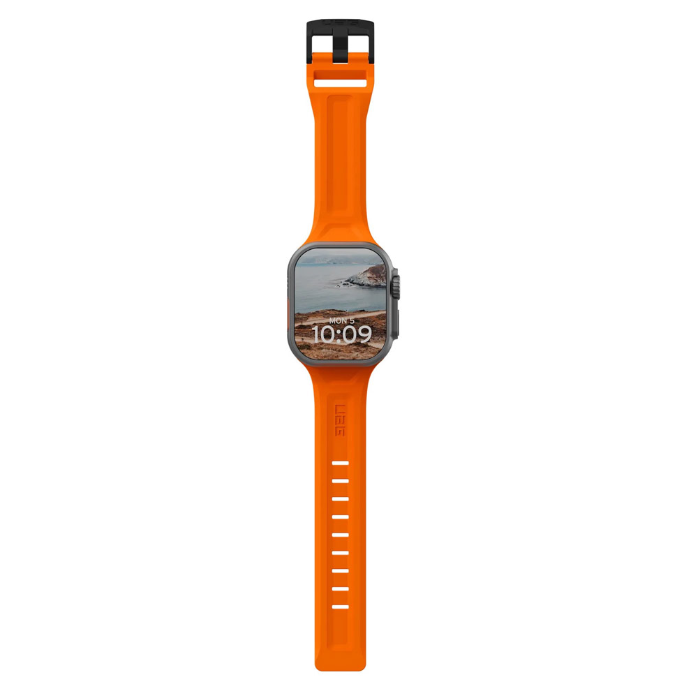 Picture of Apple Watch 10 46mm | UAG Scout Silicone Strap for Apple Watch 44mm 45mm 46mm 49mm Ultra 1 2 3 (Orange)