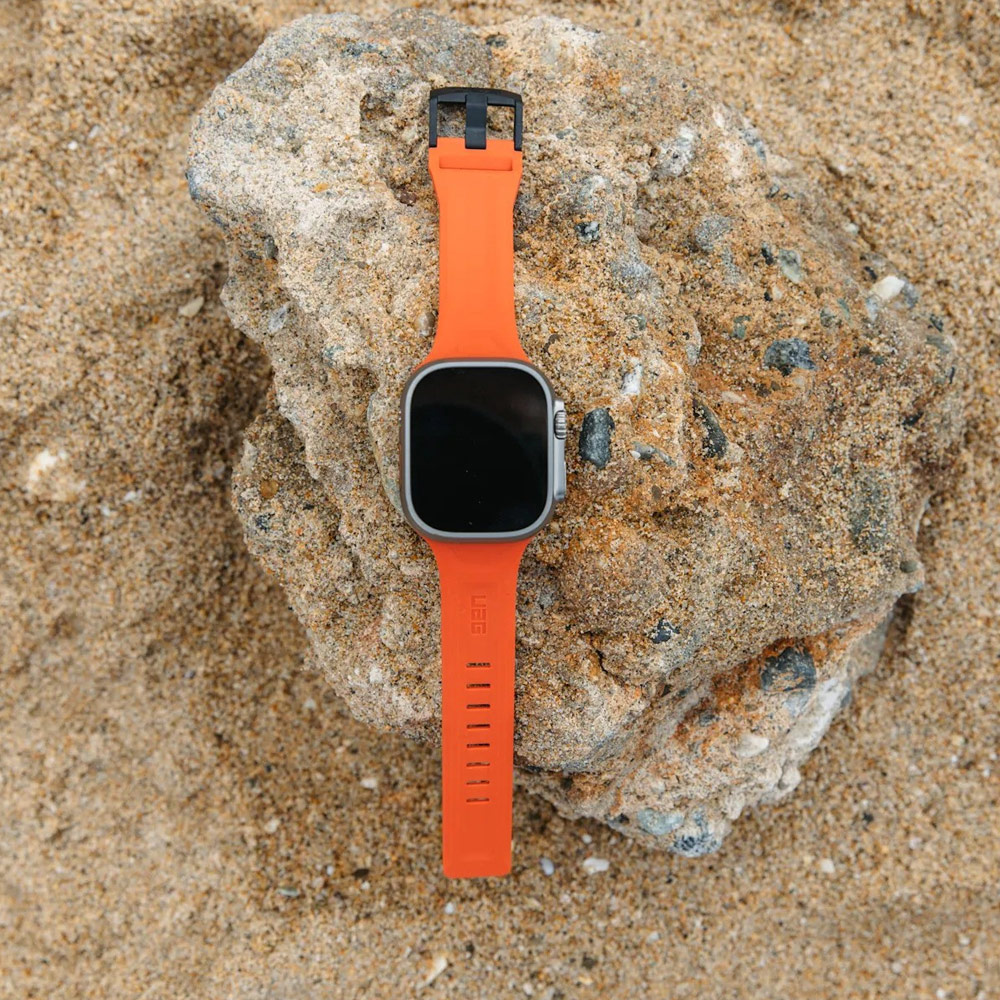 Picture of Apple Watch 10 46mm | UAG Scout Silicone Strap for Apple Watch 44mm 45mm 46mm 49mm Ultra 1 2 3 (Orange)