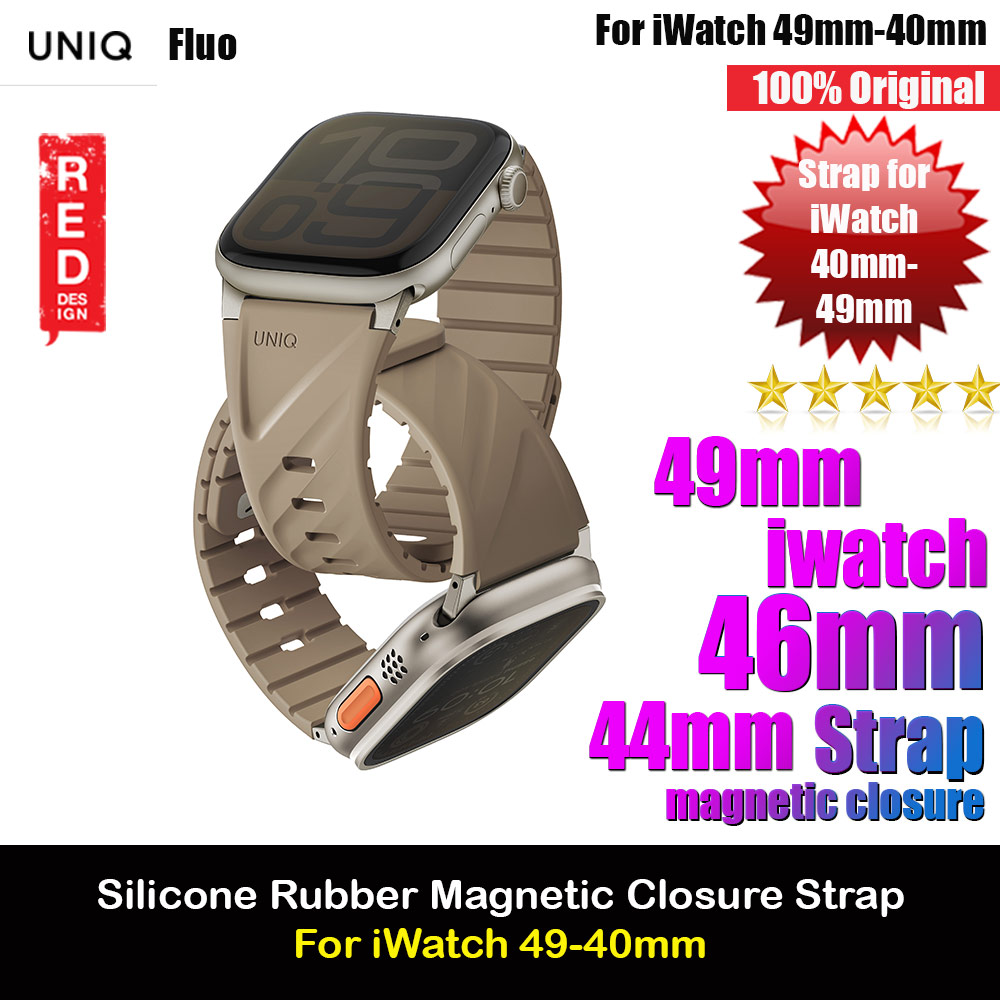 Picture of Uniq Silicone Rubber Strap with Magnetic Closure for Apple Watch 49mm 46mm 45mm 44mm 42mm 40mm (Soft Sand) Apple Watch 10 42mm- Apple Watch 10 42mm Cases, Apple Watch 10 42mm Covers, iPad Cases and a wide selection of Apple Watch 10 42mm Accessories in Malaysia, Sabah, Sarawak and Singapore 