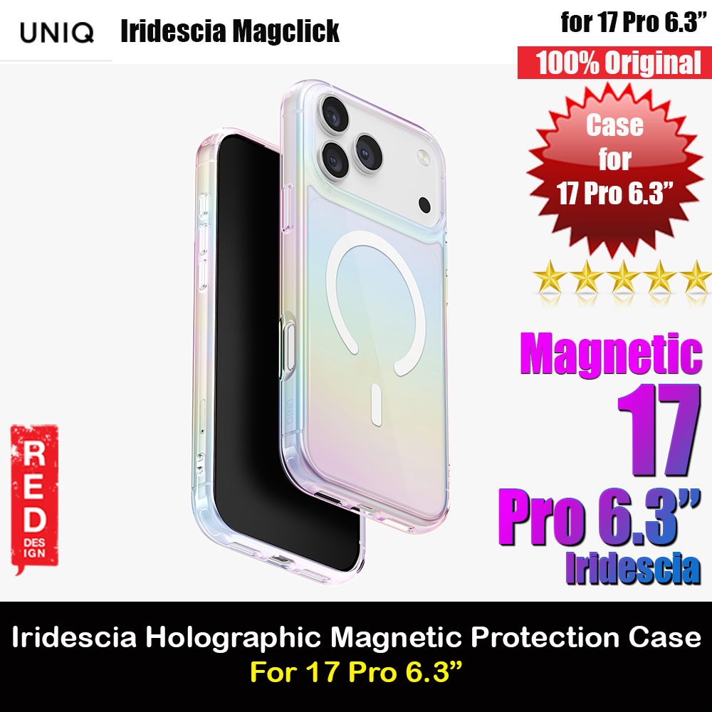 Picture of Uniq Iridescia Magclick Protection Holography Case for iPhone 17 Pro 6.3 (Holo Quartz) Apple iPhone 17 Pro 6.3- Apple iPhone 17 Pro 6.3 Cases, Apple iPhone 17 Pro 6.3 Covers, iPad Cases and a wide selection of Apple iPhone 17 Pro 6.3 Accessories in Malaysia, Sabah, Sarawak and Singapore 