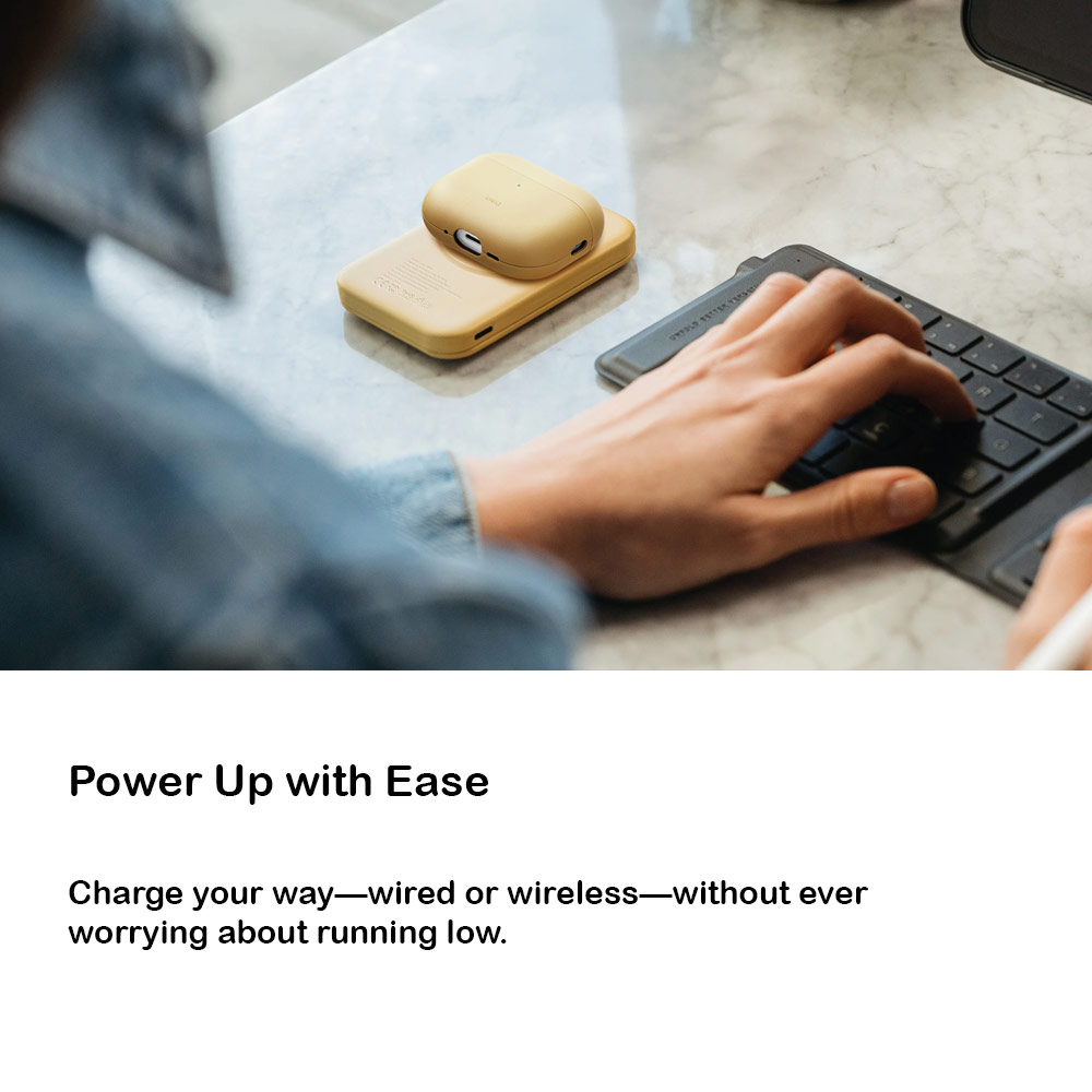 Picture of Apple Airpods Pro 3 Case | Uniq Lyden Vex Premium Leatherette Case for Airpods Pro 3 3rd Gen 2025 (Blue)