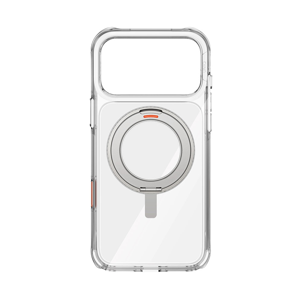 Picture of Apple iPhone 17 Pro 6.3 Case | Uniq Swivix Rotating 360 Kickstand Case Magclick Protection Case for iPhone 17 Pro 6.3 (Lucent Clear)