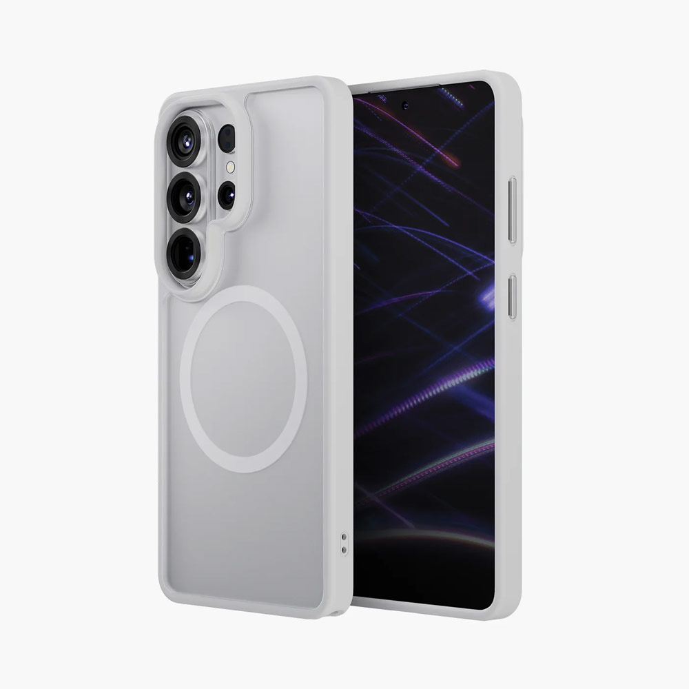 Picture of Samsung Galaxy S26 Ultra Case | Uniq Hybrid Veren with MagClick Charging Matte Frosted Case for Samsung Galaxy S26 Ultra (Chalk Frost)